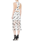 Ophelia Lace Midi Skirt, White/Black