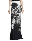 Kimono Printed Long Maxi Skirt