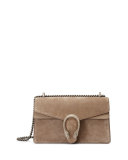 Testa Tigre Small Suede Dionysus Shoulder Bag, Taupe
