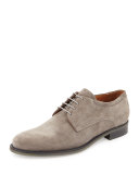 Suede Lace-Up Oxford, Light Brown
