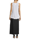 Zona Embroidered Maxi Skirt, Black