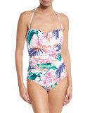 Orchid Canopy Bandeau One-Piece Swimsuit