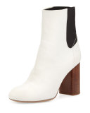Agnes Leather Ankle Boot, White