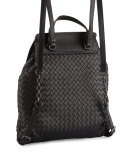 Intrecciato Medium Backpack, Black