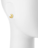 19K Baby Wide Curved Hoop Earrings