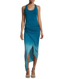Sassy Racerback Ombre Maxi Dress, Cobalt Ombre