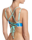 Cerulean Bauhaus Underwire Reversible Bikini Swim Top