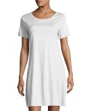 Sea Island Short-Sleeve Sleepshirt, Light Blue