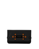 Aragon Studded Fold-Over Clutch Bag
