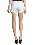 Le Cutoff Rolled-Hem Shorts, Blanc