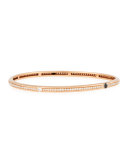 18K Rose Gold Bangle with Black & White Diamonds