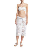 Layna Cotton Lace Pareo Coverup, White