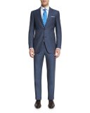 Sienna Contemporary-Fit Birdseye-Stripe Two-Piece Suit, Gray