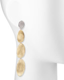 Diamond Lunaria 18k Gold Drop Earrings