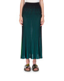 Two-Tone Jersey Maxi Skirt, Midnight Blue