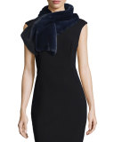Faux-Fur Pull-Through Scarf, Navy
