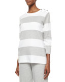 Striped Pullover Top, Petite