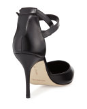 Perta Ankle-Wrap D'Orsay 90mm Pump, Black