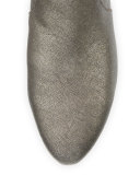 Wiley Leather Ankle Boot, Pewter