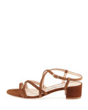Atrita Strappy Suede Sandal, Medium Brown