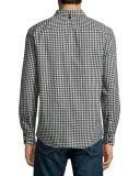 Yokohama Check Long-Sleeve Sport Shirt, Black