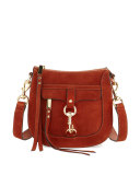 Dog Clip Suede Saddle Bag, Baked Clay
