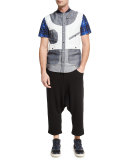 Drop-Inseam Long Drawstring Shorts, Dark Gray