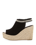 Ali Wedge Espadrille Sandal, Black