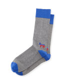 Blue-Donkey Election Socks, Gray/Blue
