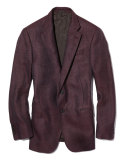 G-Line Textured Wool-Blend Sport Jacket, Red