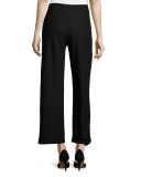 Fisher Project Boiled Wool Wide-Leg Pants, Black