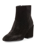 Erika Velvet Ankle Boot, Black