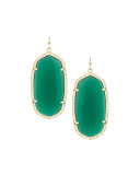Danielle Earrings, Green Onyx
