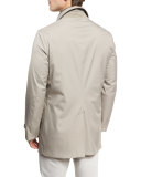 Wind Stretch Storm System® Short Coat Duo, Beige