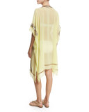 Beaded Kuna Kaftan Coverup, Sunny 