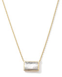 18k Gold Gelato Small Baguette Mother-of-Pearl Necklace