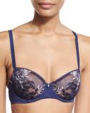 Wild Seduction Balconette Bra, Navy Multi