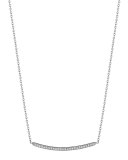 Curved Bar Diamond Pendant Necklace