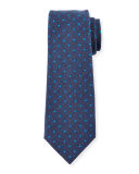 Woven Dot-Pattern Twill Silk Tie