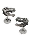 Silver T. Rex Dinosaur Cuff Links