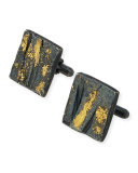 18K Gold Patina Sterling Silver Cuff Links