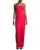 Carly Paneled Strapless Ponte Gown