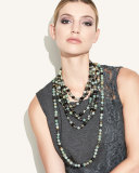 Long Amazonite Beaded Necklace, Multi