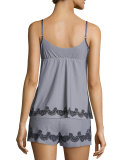 Antique Lace-Print Camisole, Stormy