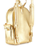 PHD Shiny Leather Backpack, Gold