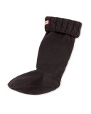 Six-Stitch Cable Boot Sock, Black