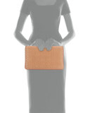 Loubiposh Spiked Clutch Bag, Nude