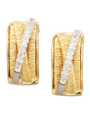 Diamond Cairo 18k Large Huggie Earrings with Diamonds