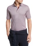 Textured Polo Shirt, Red