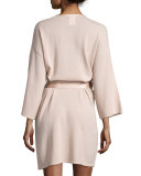 Short Silk-Trimmed Cashmere Robe